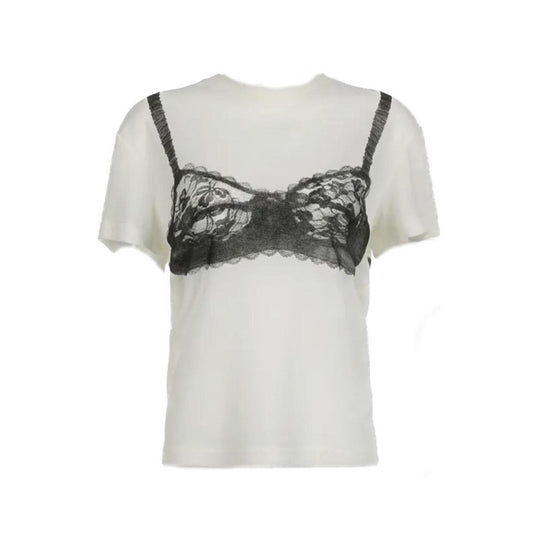 Cute vintage Black Lace Bra Print White Graphic baby tee