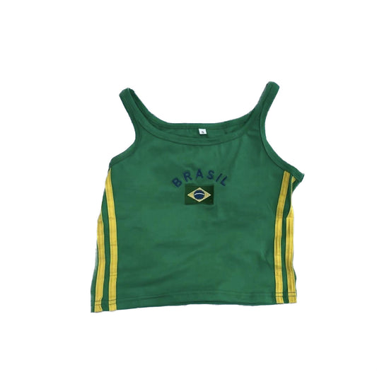 Cute vintage green Brazil tank